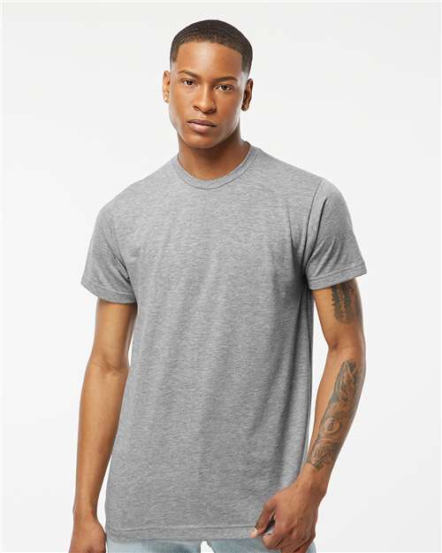 Tultex Unisex Poly - Rich T-Shirt - Heather Grey - Tultex 241 Heather Grey XS Short Sleeve T-Shirts