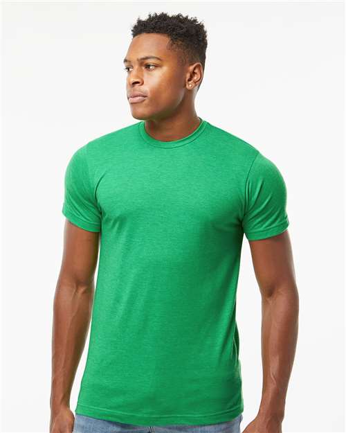 Tultex Unisex Poly - Rich T-Shirt - Heather Kelly - Tultex 241 Heather Kelly XS Short Sleeve T-Shirts