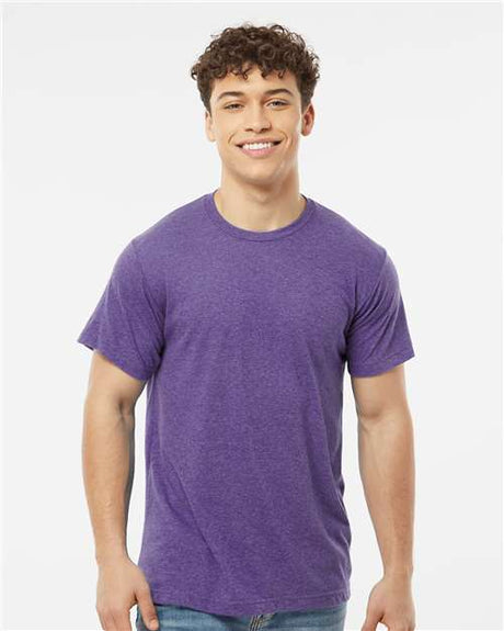 Tultex Unisex Poly - Rich T-Shirt - Heather Purple - Tultex 241 Heather Purple XS Short Sleeve T-Shirts