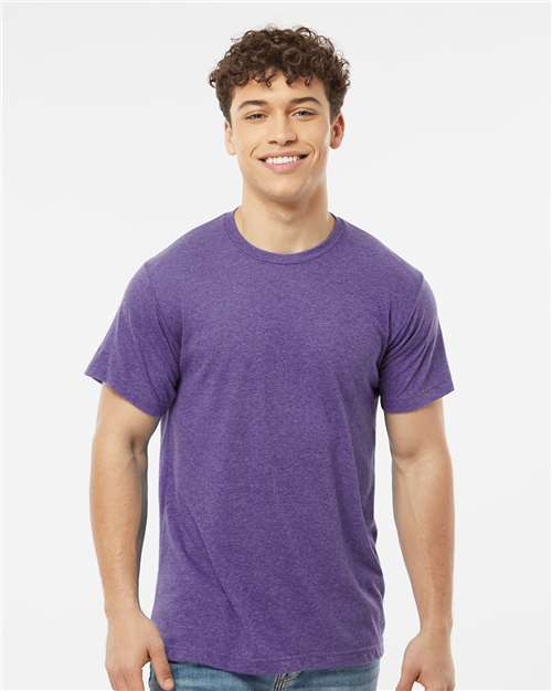 Tultex Unisex Poly - Rich T-Shirt - Heather Purple - Tultex 241 Heather Purple XS Short Sleeve T-Shirts
