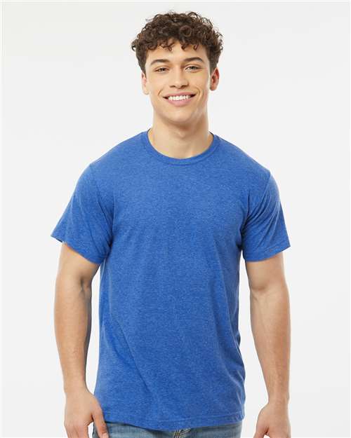 Tultex Unisex Poly - Rich T-Shirt - Heather Royal - Tultex 241 Heather Royal XS Short Sleeve T-Shirts
