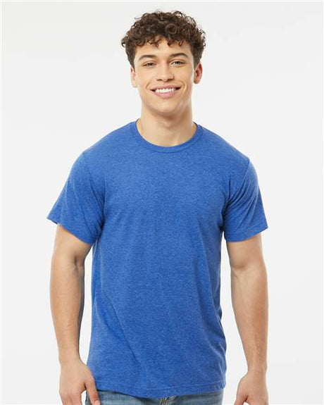 Tultex Unisex Poly - Rich T-Shirt - Heather Royal - Tultex 241 Heather Royal XS Short Sleeve T-Shirts