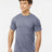 Tultex Unisex Poly - Rich T-Shirt - Tultex 241 Heather Denim XS Short Sleeve T-Shirts