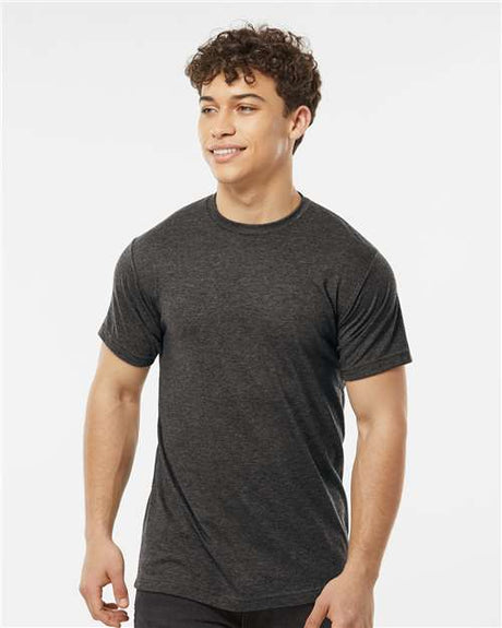 Tultex Unisex Poly - Rich T-Shirt - Tultex 241 Heather Graphite XS Short Sleeve T-Shirts