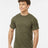 Tultex Unisex Poly - Rich T-Shirt - Tultex 241 Heather Military Green XS Short Sleeve T-Shirts