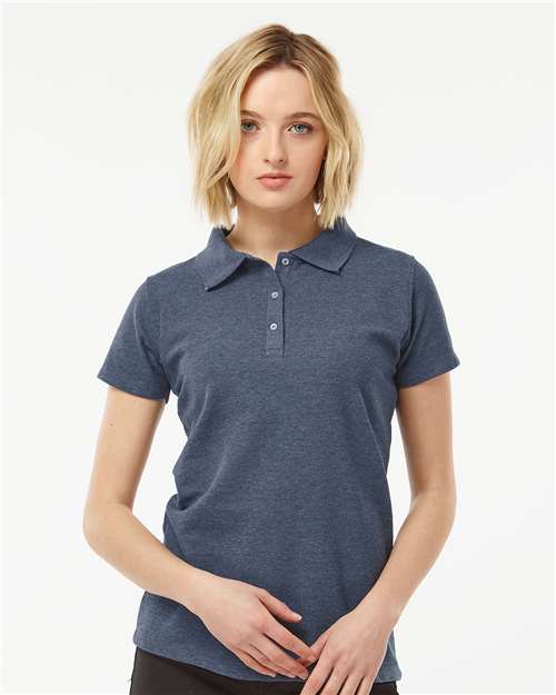 Tultex Women's 50/50 Sport Pique Polo - Tultex 401 Heather Navy S
