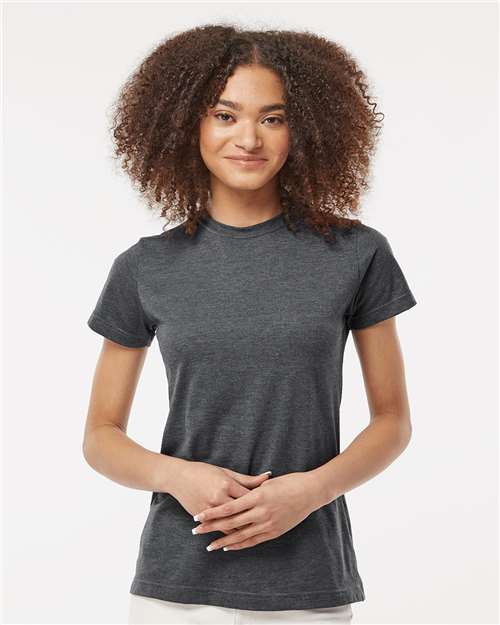 Tultex Women's Fine Jersey Classic Fit T-Shirt - Tultex 216 Heather Charcoal L Short Sleeve T-Shirts