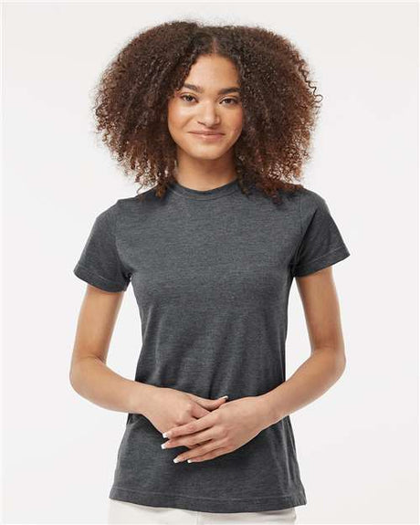 Tultex Women's Fine Jersey Classic Fit T-Shirt - Tultex 216 Heather Charcoal L Short Sleeve T-Shirts