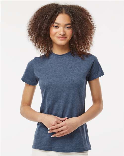 Tultex Women's Fine Jersey Classic Fit T-Shirt - Tultex 216 Heather Denim S Short Sleeve T-Shirts