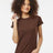 Tultex Women's Fine Jersey Slim Fit T-Shirt - Brown - Tultex 213 Brown XS Short Sleeve T-Shirts