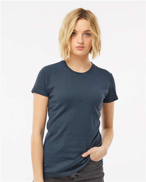 Tultex Women's Fine Jersey Slim Fit T-Shirt - Indigo - Tultex 213 Indigo XS Short Sleeve T-Shirts
