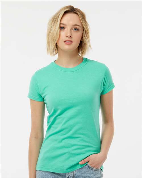 Tultex Women's Fine Jersey Slim Fit T-Shirt - Mint - Tultex 213 Mint XS Short Sleeve T-Shirts