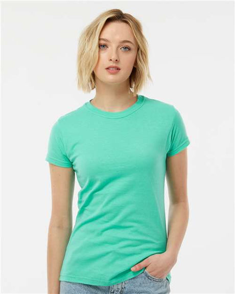 Tultex Women's Fine Jersey Slim Fit T-Shirt - Mint - Tultex 213 Mint XS Short Sleeve T-Shirts