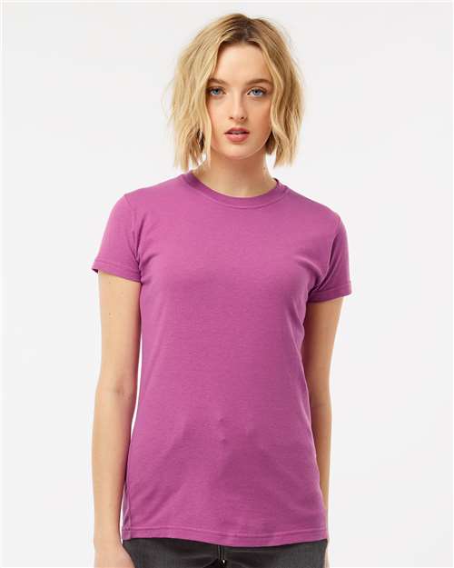 Tultex Women's Fine Jersey Slim Fit T-Shirt - Orchid - Tultex 213 Orchid XS Short Sleeve T-Shirts