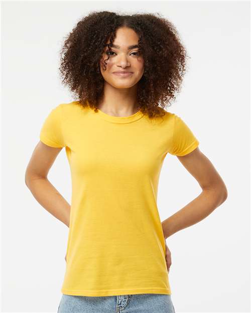 Tultex Women's Fine Jersey Slim Fit T-Shirt - Sunshine - Tultex 213 Sunshine XS Short Sleeve T-Shirts