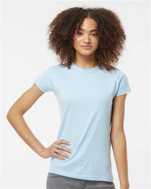 Tultex Women's Fine Jersey Slim Fit T-Shirt - Tultex 213 Baby Blue XS Short Sleeve T-Shirts