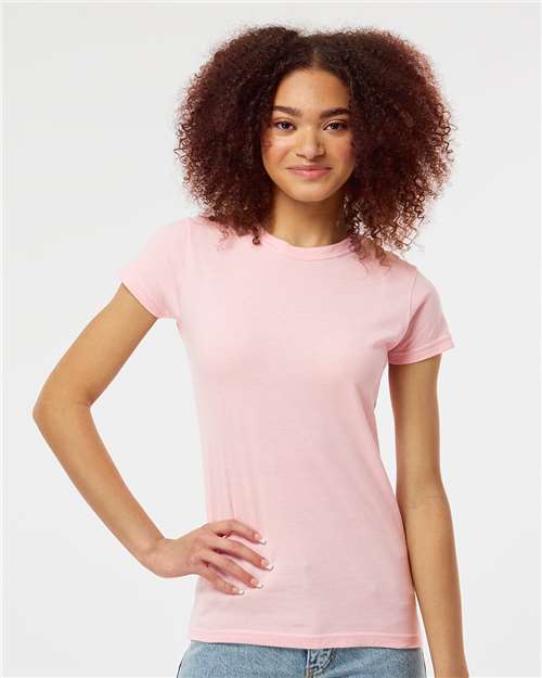 Tultex Women's Fine Jersey Slim Fit T-Shirt - Tultex 213 Pink XS Short Sleeve T-Shirts