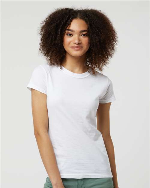 Tultex Women's Fine Jersey Slim Fit T-Shirt - White - Tultex 213 White XS Short Sleeve T-Shirts