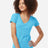 Tultex Women's Fine Jersey V - Neck T-Shirt - Tultex 214 Aqua XS Short Sleeve T-Shirts