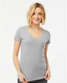 Tultex Women's Fine Jersey V - Neck T-Shirt - Tultex 214 Heather Grey XS Short Sleeve T-Shirts