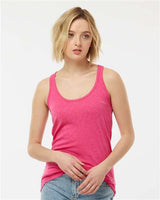 Tultex Women's Poly - Rich Racerback Tank Top - Tultex 190 Heather Fuchsia XS Tank Top