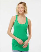 Tultex Women's Poly - Rich Racerback Tank Top - Tultex 190 Heather Kelly XS Tank Top
