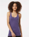 Tultex Women's Poly - Rich Racerback Tank Top - Tultex 190 Heather Purple XS Tank Top
