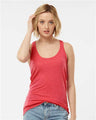 Tultex Women's Poly - Rich Racerback Tank Top - Tultex 190 Heather Red XS Tank Top