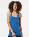 Tultex Women's Poly - Rich Racerback Tank Top - Tultex 190 Heather Royal XS Tank Top