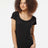 Tultex Women's Poly - Rich Scoop Neck T-Shirt - Tultex 243 Black XS Short Sleeve T-Shirts