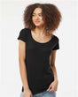 Tultex Women's Poly - Rich Scoop Neck T-Shirt - Tultex 243 Black XS Short Sleeve T-Shirts