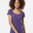Tultex Women's Poly - Rich Scoop Neck T-Shirt - Tultex 243 Heather Purple XS Short Sleeve T-Shirts