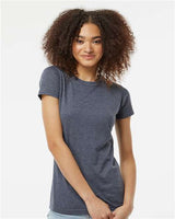 Tultex Women's Poly - Rich T-Shirt - Tultex 240 Heather Navy XS Short Sleeve T-Shirts