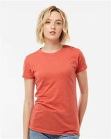Tultex Women's Poly - Rich T-Shirt - Tultex 240 Heather Orange XS Short Sleeve T-Shirts