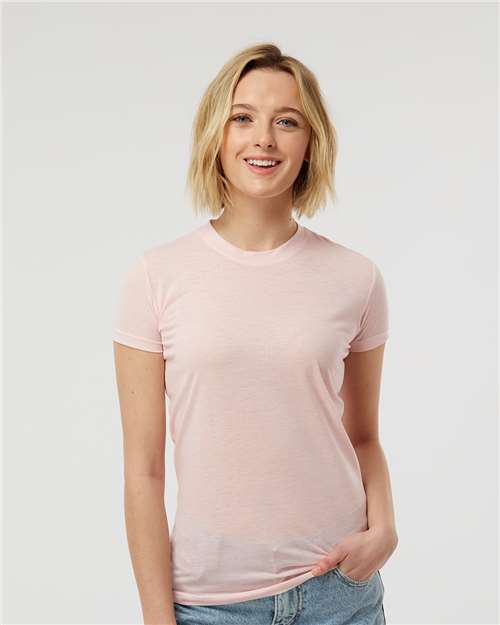 Tultex Women's Poly - Rich T-Shirt - Tultex 240 Heather Pink XS Short Sleeve T-Shirts