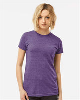 Tultex Women's Poly - Rich T-Shirt - Tultex 240 Heather Purple XS Short Sleeve T-Shirts