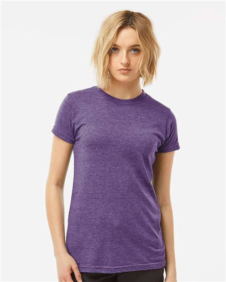 Tultex Women's Poly - Rich T-Shirt - Tultex 240 Heather Purple XS Short Sleeve T-Shirts