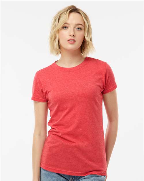 Tultex Women's Poly - Rich T-Shirt - Tultex 240 Heather Red XS Short Sleeve T-Shirts