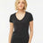 Tultex Women's Poly - Rich V - Neck T-Shirt - Tultex 244 Black XS Short Sleeve T-Shirts