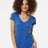 Tultex Women's Poly - Rich V - Neck T-Shirt - Tultex 244 Heather Royal XS Short Sleeve T-Shirts