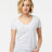 Tultex Women's Poly - Rich V - Neck T-Shirt - Tultex 244 White XS Short Sleeve T-Shirts