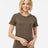 Tultex Women's Premium Cotton Blend T-Shirt - Tultex 542 Brown Heather XS Short Sleeve T-Shirts