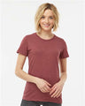 Tultex Women's Premium Cotton Blend T-Shirt - Tultex 542 Burgundy Heather XS Short Sleeve T-Shirts