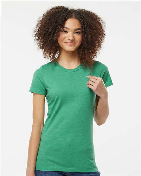 Tultex Women's Premium Cotton Blend T-Shirt - Tultex 542 Kelly Heather XS Short Sleeve T-Shirts