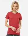 Tultex Women's Premium Cotton Blend T-Shirt - Tultex 542 Red Heather XS Short Sleeve T-Shirts