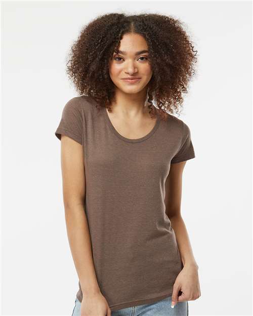 Tultex Women's Tri - Blend T-Shirt - Tultex 253 Mocha Tri Blend XS Short Sleeve T-Shirts