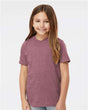 Tultex Youth Fine Jersey T-Shirt - Heather Cassis - Tultex 235 Heather Cassis XS Short Sleeve T-Shirts