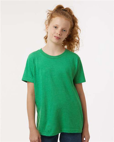 Tultex Youth Fine Jersey T-Shirt - Heather Kelly - Tultex 235 Heather Kelly XS Short Sleeve T-Shirts