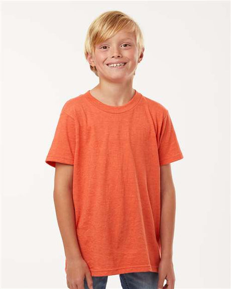 Tultex Youth Fine Jersey T-Shirt - Heather Orange - Tultex 235 Heather Orange XS Short Sleeve T-Shirts