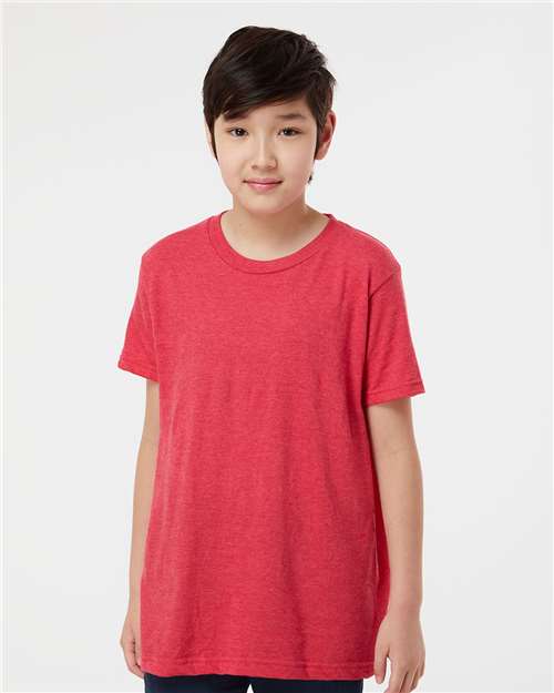 Tultex Youth Fine Jersey T-Shirt - Heather Red - Tultex 235 Heather Red XS Short Sleeve T-Shirts